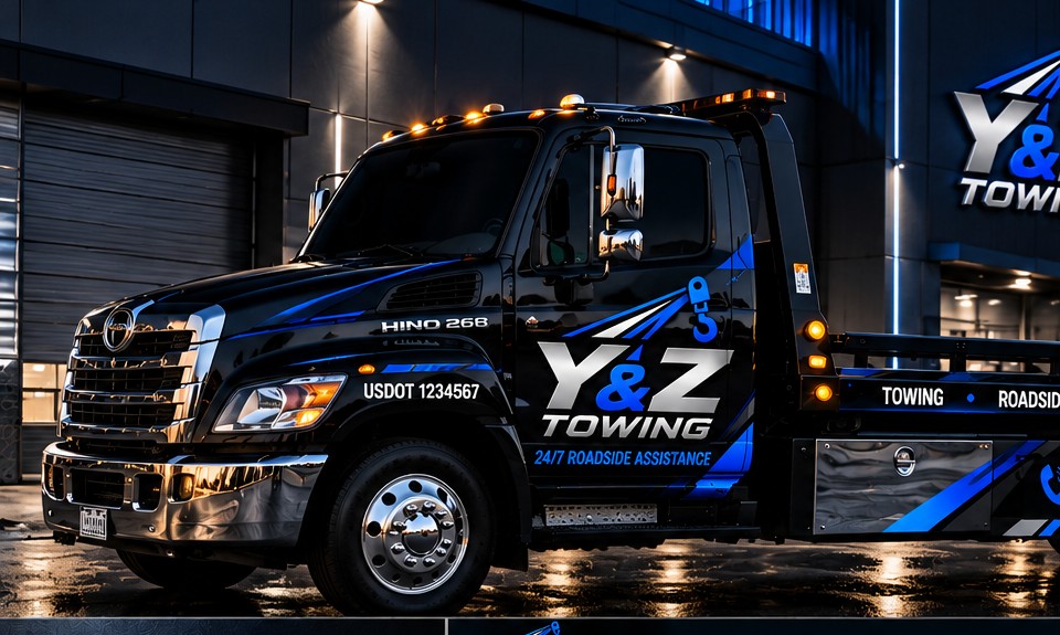 Flatbed tow truck